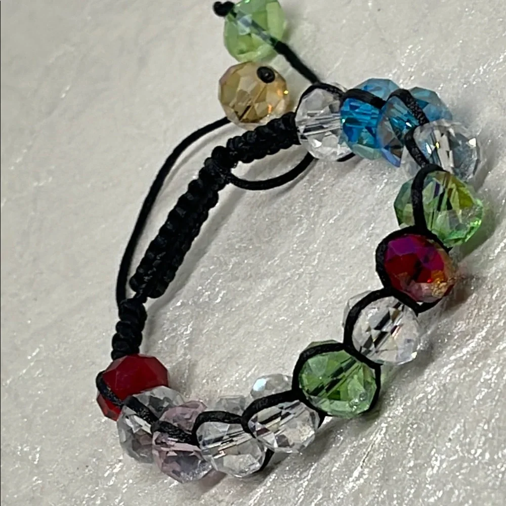 Incredible adjustable Multicolor thread wrapped Beaded Bracelet